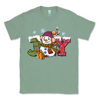 Sage christmas joy snowman Classic Tee - CowGirlArtShop