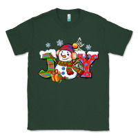 Sports Green christmas joy snowman Classic Tee - CowGirlArtShop