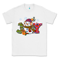 White christmas joy snowman Classic Tee - CowGirlArtShop