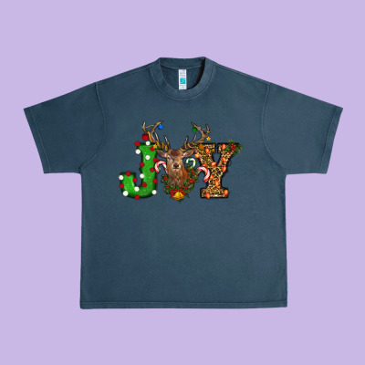 Christmas Joy Reindeer Urban Heavy Tee Designed By Ranaportraitstore