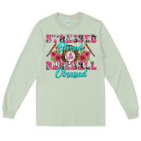 Matcha stressed blessed & baseball obsessed Long Sleeve Tee - BundleAndBundleShop