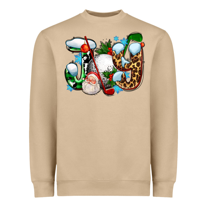 Joy With Golf And Santas Heavyweight Sweatshirt by AdoDesignShop | Teevron