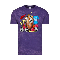 Cloud Purple Soccer Cold Drink Frappe Vintage Tee - FaDigitalArtStudio