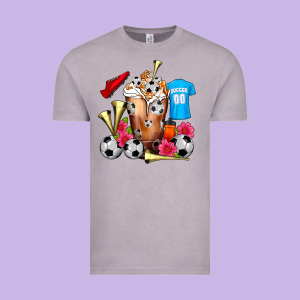 Soccer Cold Drink Frappe Vintage Tee Designed By Fadigitalartstudio
