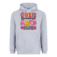 Heather Grey over stimulated moms club Heavyweight Hoodie - JahusDesignShop