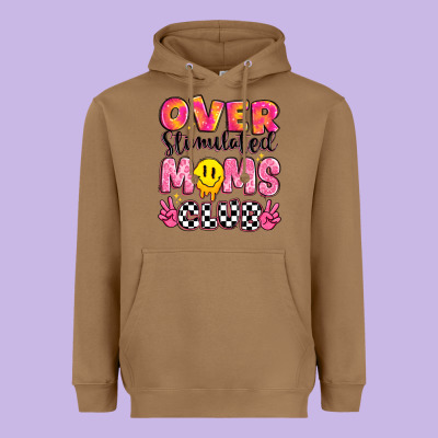 Over Stimulated Moms Club Heavyweight Hoodie Designed By Jahusdesignshop