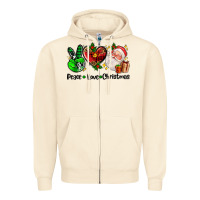 Sandshell peace love  christmas Zipper Hoodie - AdoDesignShop