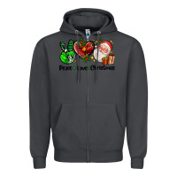 Smoke peace love  christmas Zipper Hoodie - AdoDesignShop