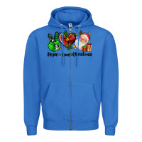True Royal peace love  christmas Zipper Hoodie - AdoDesignShop