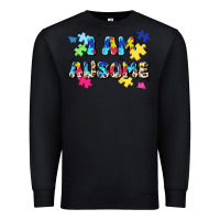 Black i am ausome Premium Sweatshirt - JahusDesignShop