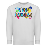 Dove Grey i am ausome Premium Sweatshirt - JahusDesignShop