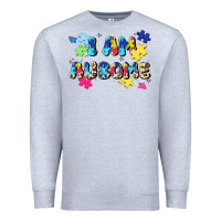 Heather Grey i am ausome Premium Sweatshirt - JahusDesignShop