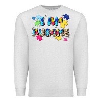 Oatmeal Heather i am ausome Premium Sweatshirt - JahusDesignShop