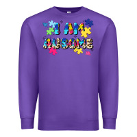 Purple i am ausome Premium Sweatshirt - JahusDesignShop