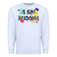 White i am ausome Premium Sweatshirt - JahusDesignShop
