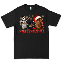 Black merry christmas heifer cow gnomies Premium Tee - CowGirlArtShop