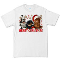 White merry christmas heifer cow gnomies Premium Tee - CowGirlArtShop