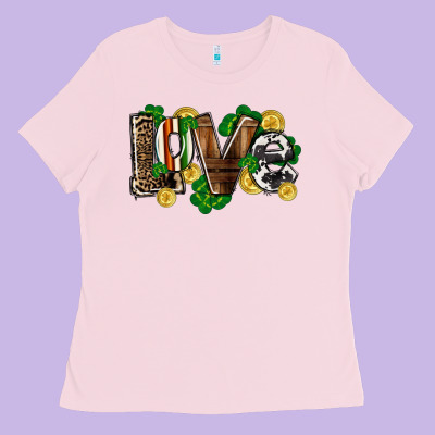 Western Love St. Patrick's Day Ladies Tee Designed By Cowgirlartshop