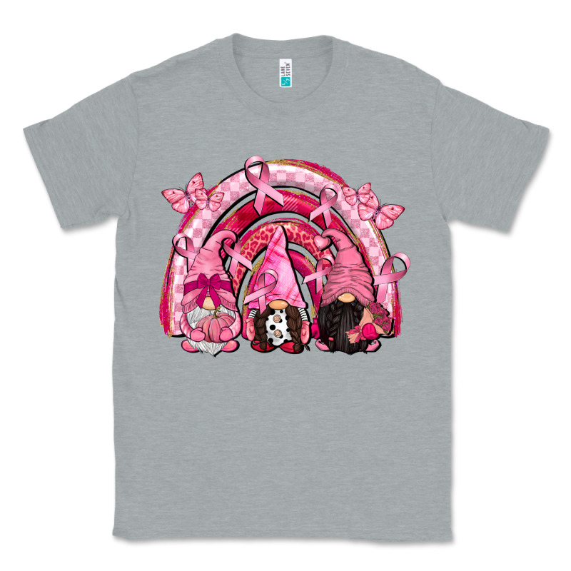 Gnomes Rainbow Breast Cancer Classic Tee by CowGirlArtShop | Teevron