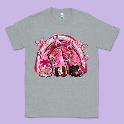 Gnomes Rainbow Breast Cancer Classic Tee Designed By Cowgirlartshop