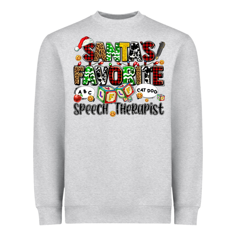 Santas Favorite Speech Therapist Heavyweight Sweatshirt by AdoDesignShop | Teevron