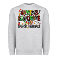 Heather Grey santas favorite speech therapist Heavyweight Sweatshirt - AdoDesignShop