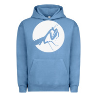 Pigment Pebble Blue praying mantis Urban Hoodie - DesigneFamous
