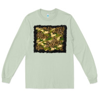 Matcha camouflage and leopard background Long Sleeve Tee - BundleAndBundleShop