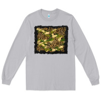 Moon Dust camouflage and leopard background Long Sleeve Tee - BundleAndBundleShop
