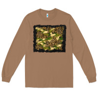 Toasted Coconut camouflage and leopard background Long Sleeve Tee - BundleAndBundleShop
