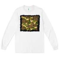 White camouflage and leopard background Long Sleeve Tee - BundleAndBundleShop