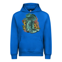 Cobalt Turquoise Cowboy Boots Urban Hoodie - JahusDesignShop