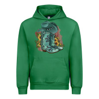 Emerald Turquoise Cowboy Boots Urban Hoodie - JahusDesignShop