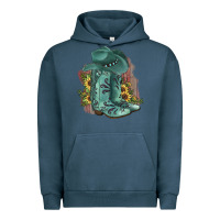 Pigment Midnight Navy Turquoise Cowboy Boots Urban Hoodie - JahusDesignShop