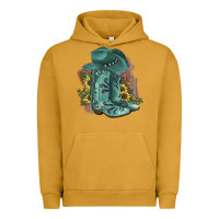 Pigment Peanut Butter Turquoise Cowboy Boots Urban Hoodie - JahusDesignShop