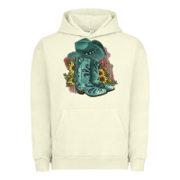 Pigment Pistachio Turquoise Cowboy Boots Urban Hoodie - JahusDesignShop
