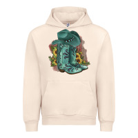 Sandshell Turquoise Cowboy Boots Urban Hoodie - JahusDesignShop