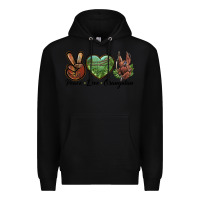 Black Peace Love Orangutan Premium Hoodie - LillyAllenDesigns