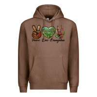 Chestnut Peace Love Orangutan Premium Hoodie - LillyAllenDesigns