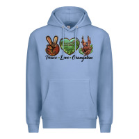 Colony Blue Peace Love Orangutan Premium Hoodie - LillyAllenDesigns