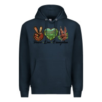Navy Peace Love Orangutan Premium Hoodie - LillyAllenDesigns
