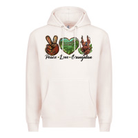 Pale Pink Peace Love Orangutan Premium Hoodie - LillyAllenDesigns