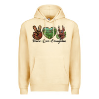 Pina Colada Peace Love Orangutan Premium Hoodie - LillyAllenDesigns