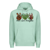 Seafoam Peace Love Orangutan Premium Hoodie - LillyAllenDesigns