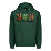 Sports Green Peace Love Orangutan Premium Hoodie - LillyAllenDesigns