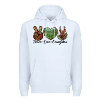 White Peace Love Orangutan Premium Hoodie - LillyAllenDesigns