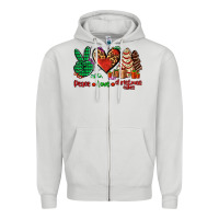 Dove Grey peace love Christmas cakes Zipper Hoodie - AdoDesignShop