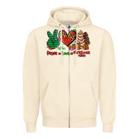 Sandshell peace love Christmas cakes Zipper Hoodie - AdoDesignShop