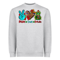 Heather Grey peace love tequila Heavyweight Sweatshirt - AdoDesignShop