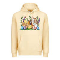 Pina Colada Easter bunny and chicks with floral Premium Hoodie - RanaPortraitStore